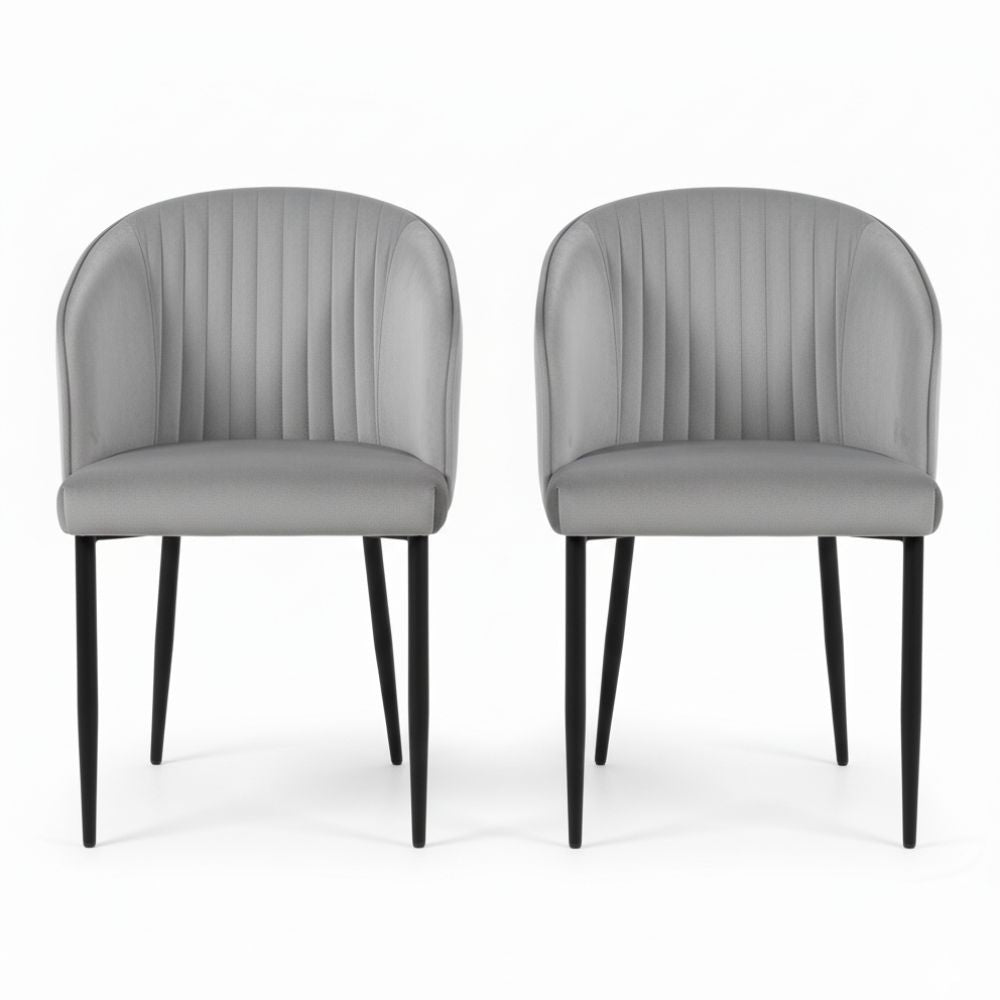 RSE Velvet Restaurant Chair with Black Metal Legs, Comfortable Curved Backrest, Premium Seating for Dining & Cafe