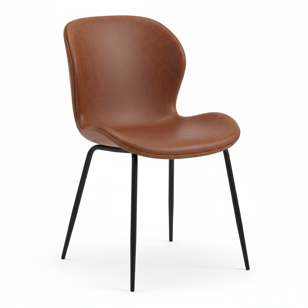 RSE Cafe Chair with Tufted Velvet Upholstery, Modern Contoured Back, Sturdy Metal Legs – Perfect for Dining Room, Cafes & Home