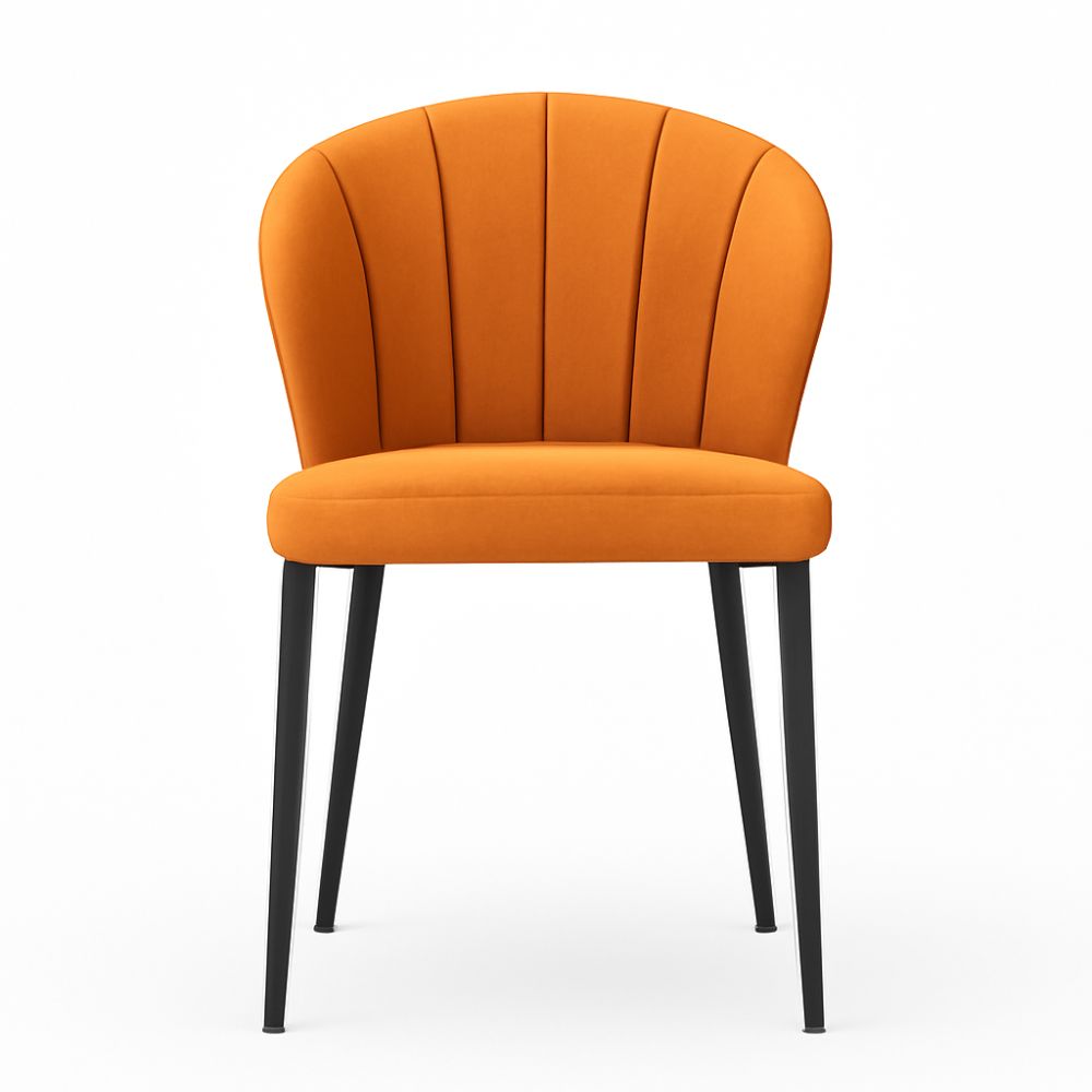 RSE Modern Dining Chair with Golden Metal Legs for Living Room, Kitchen, Bedroom, Premium Upholstery, Designer Accent Seating