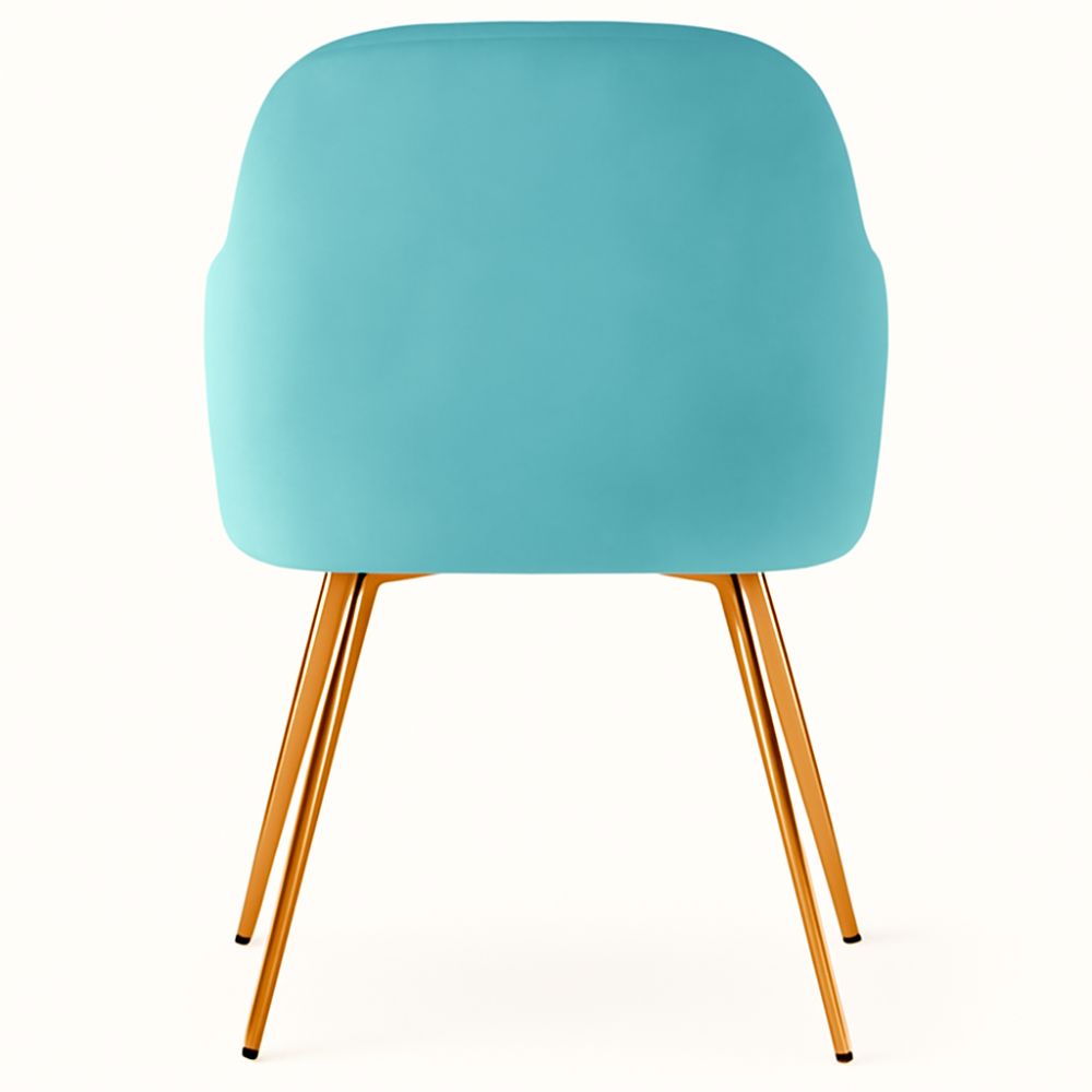 RSE Modern Dining Chair with Golden Metal Legs for Living Room, Kitchen, Bedroom, Premium Upholstery, Designer Accent Seating