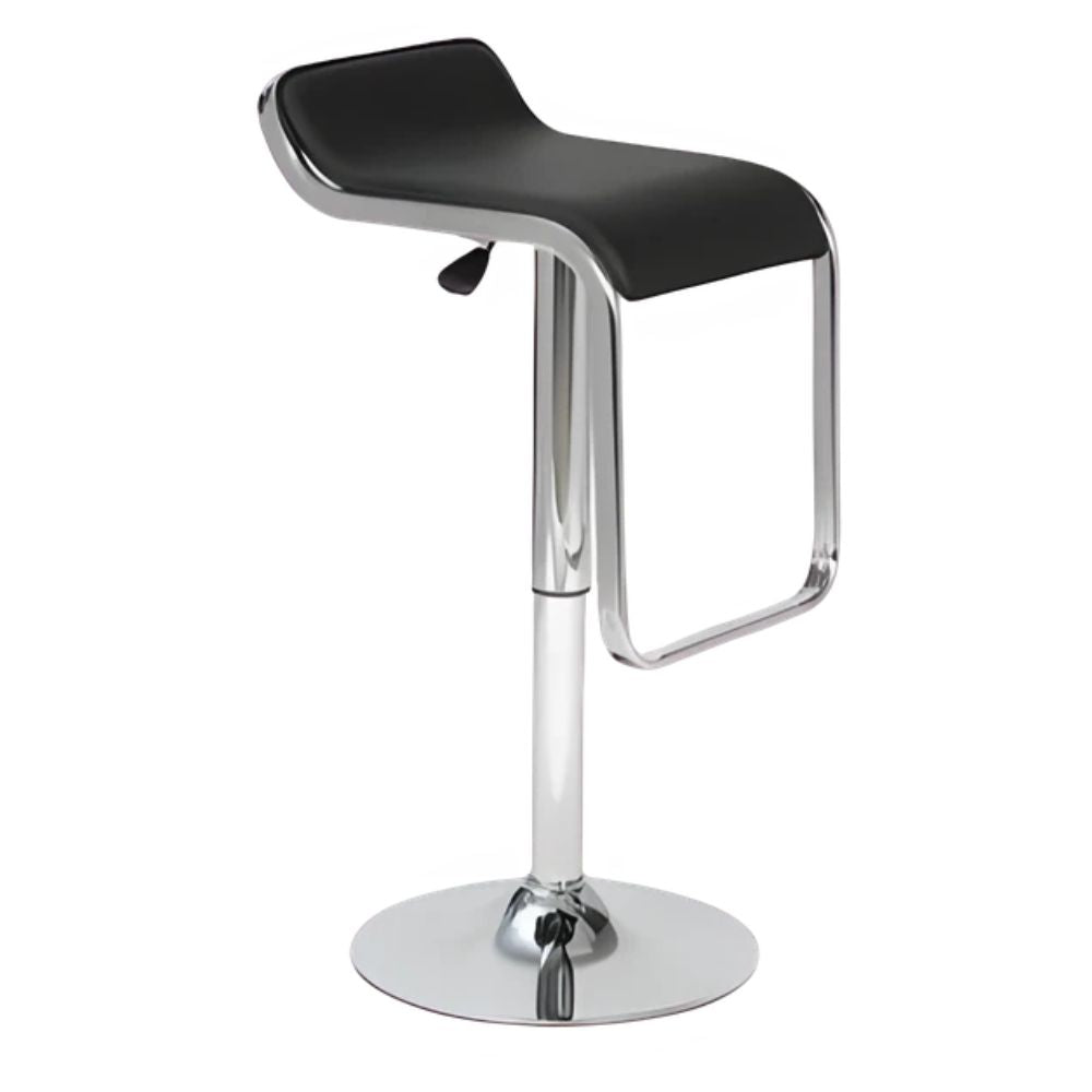 RSE Modern Airtel Adjustable Bar Stool with Footrest, Chrome Base, Sleek Design, Ergonomic Comfort, Perfect for Kitchen, Home Bar, Café, or Office