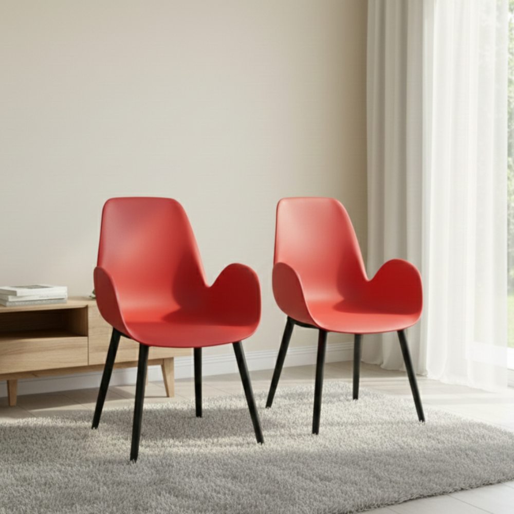 BEEDS Chair 2033 Modern Designer Dining Chair with Ergonomic Seat & Metal Legs | Stylish Chair for Home, Cafe, Restaurant, Office & Hotel Use