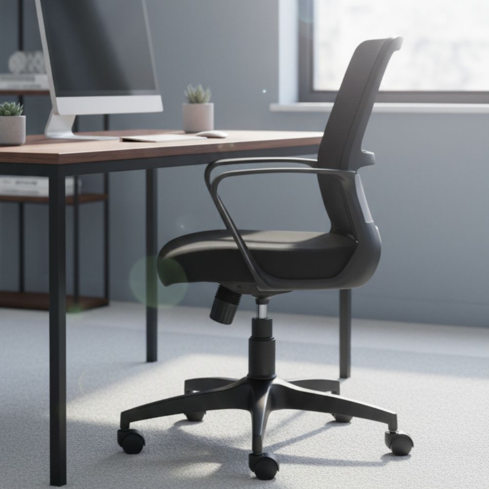 RSE Ergonomic Office Chair with Adjustable Armrests and Mesh Back for Desk Work Meeting Room Home Office Comfortable Supportive Seating
