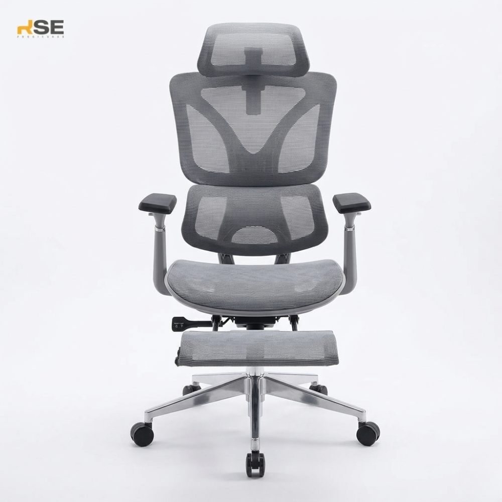 RSE 121 FR Ergonomic Office Chair with Headrest & Lumbar Support | Adjustable Mesh Computer Chair | Modern Workstation Chair for Office & Home
