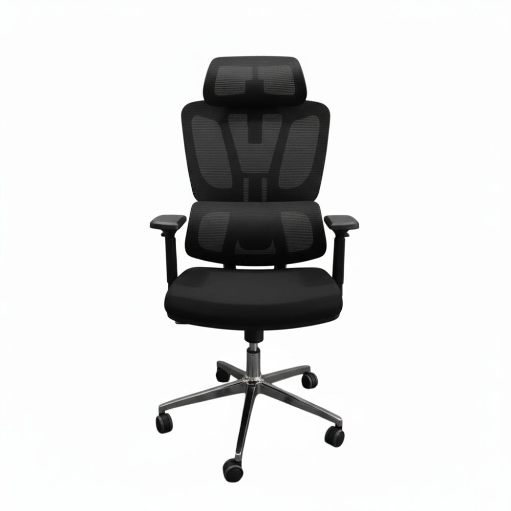 RSE Ergonomic Office Chair with Adjustable Armrests Mesh Back Cushioned Seat Swivel Wheels for Desk Work Home Office Conference Room Support Comfort