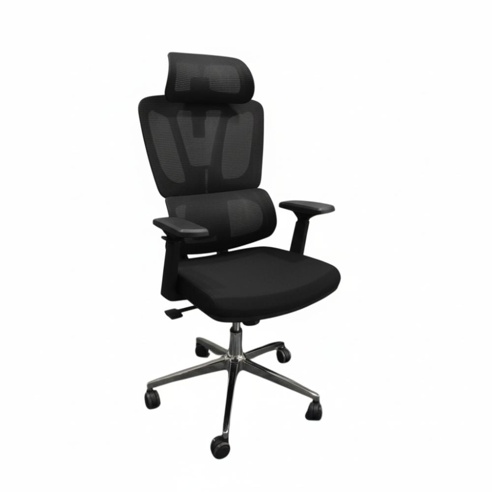 RSE Ergonomic Office Chair with Adjustable Armrests Mesh Back Cushioned Seat Swivel Wheels for Desk Work Home Office Conference Room Support Comfort