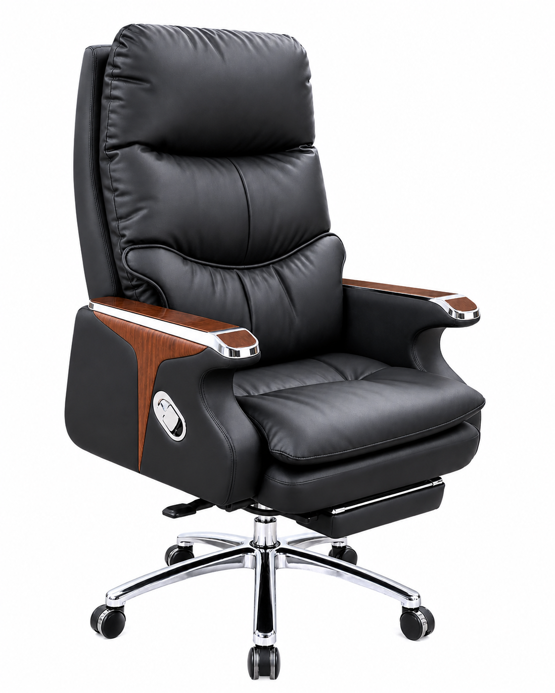 A89 Premium High Back Executive Office Chair | Ergonomic Revolving Chair with Cushioned Seat & Chrome Base