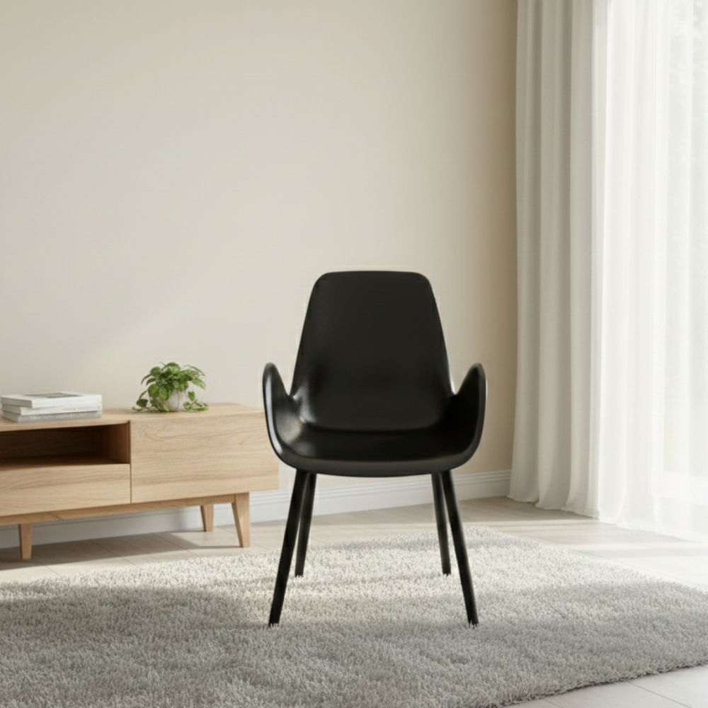 BEEDS Chair 2033 Modern Designer Dining Chair with Ergonomic Seat & Metal Legs | Stylish Chair for Home, Cafe, Restaurant, Office & Hotel Use