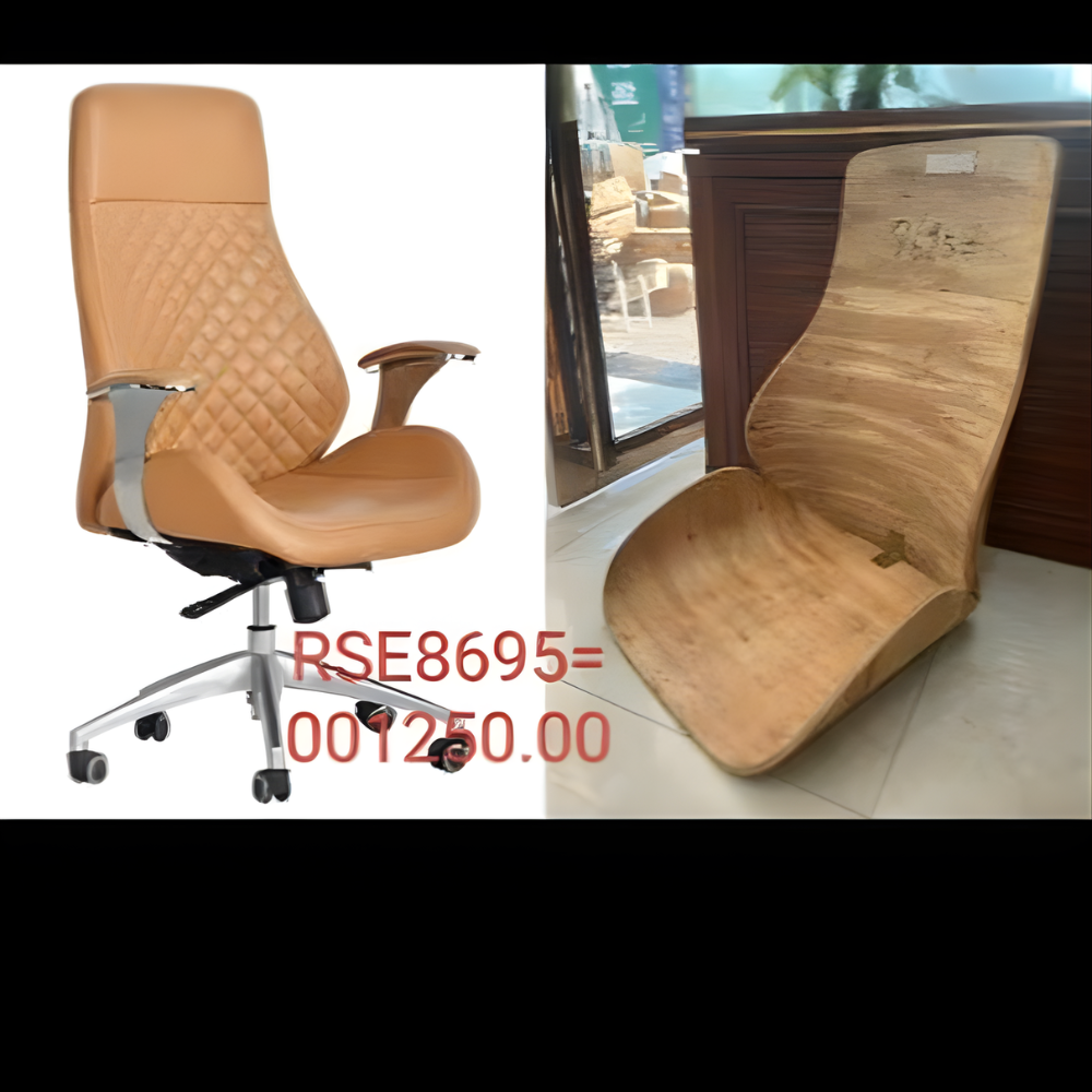 RSE MDF Board Chair Frame 8695 | Ergonomic Curved Shell Design | Premium MDF Construction | Upholstery Ready Chair Base for Office & Commercial Use