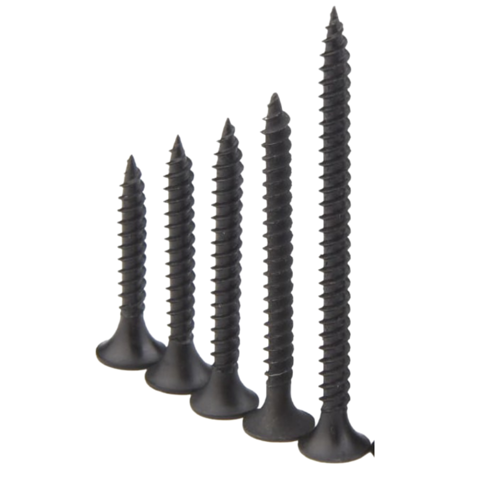 BEEDS Heavy-Duty Black Phosphate Drywall Screws 7 no. Coarse Thread, Bugle Head, Self-Tapping Fasteners for Gypsum Board & Wood | 1 KG