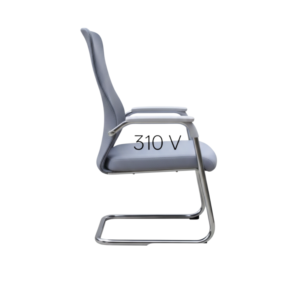 Visitor Chair 310V Ergonomic Office Visitor Chair with Breathable Mesh Back & Cushioned Seat | Strong Metal Frame, Fixed Armrests | Ideal for Reception & Conference Areas
