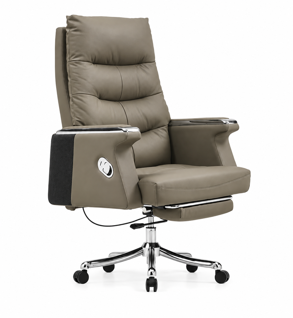 A88 Premium High Back Executive Office Chair | Cushioned Reclining Chair with Footrest & Chrome Base
