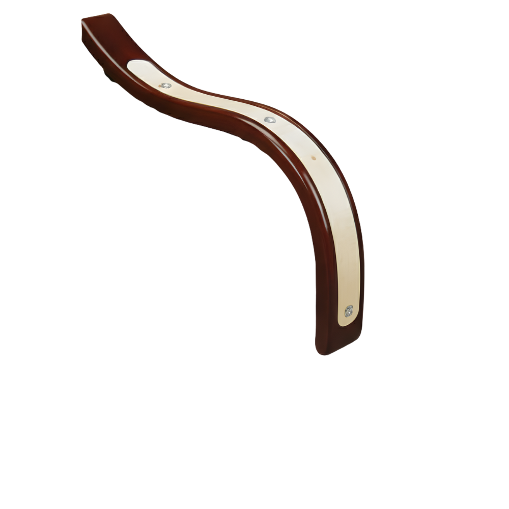 RSE Handle 013 Pair | Two-Ton Wooden Chair Armrests  Replacement Curved Wood Hand Rest for Office, Study & Dining Chairs