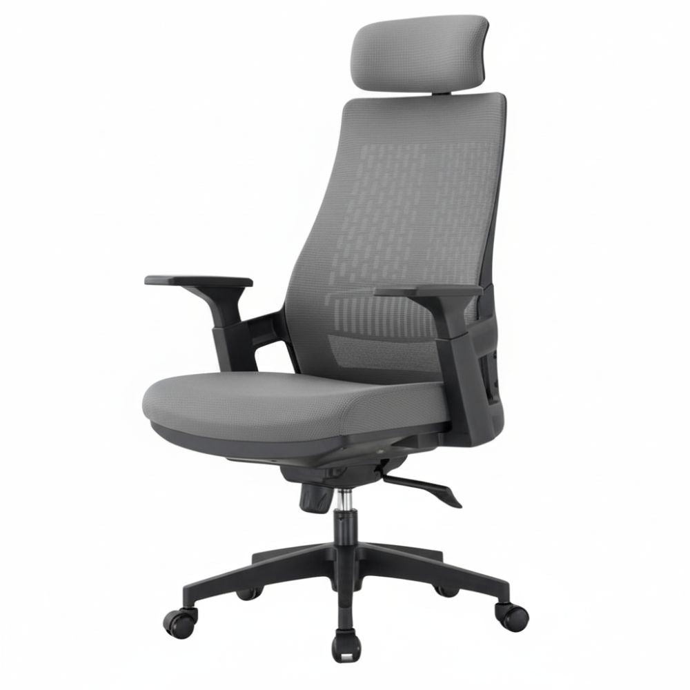 RSE Ergonomic Office Chair with Adjustable Headrest Breathable Mesh Back High Resilience Cushion Comfortable Desk Chair for Office Home Workstation