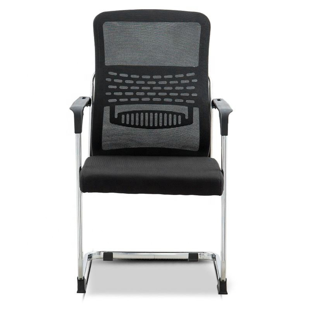 BEEDS Visitor Chair 909V Mesh Office Chair with Chrome Sled Base | Ergonomic Visitor Chair with Breathable Mesh Back & Cushioned Seat for Reception & Waiting Area