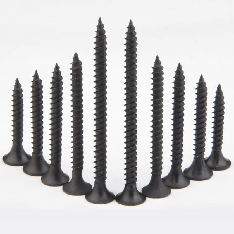 BEEDS Heavy-Duty Black Phosphate Drywall Screws 7 no. Coarse Thread, Bugle Head, Self-Tapping Fasteners for Gypsum Board & Wood | 1 KG