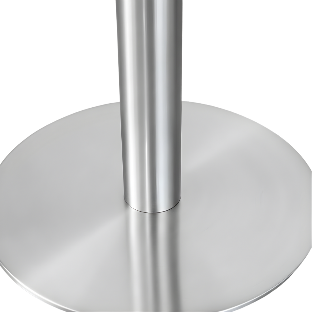 RSE Round Stainless Steel Table Base | Single Pillar Pedestal Support for Cafeteria, Bar & Restaurant Tables | Heavy-Duty SS Base
