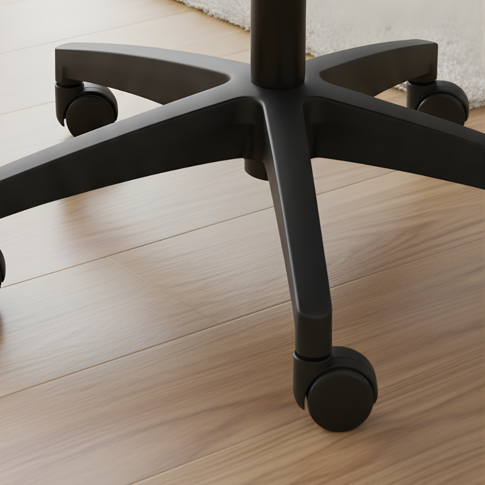 BEEDS 2020B Ergonomic Revolving Office Chair | Breathable Mesh Back with Lumbar Support | Height Adjustable Task Chair with Armrests & Smooth Castor Wheels