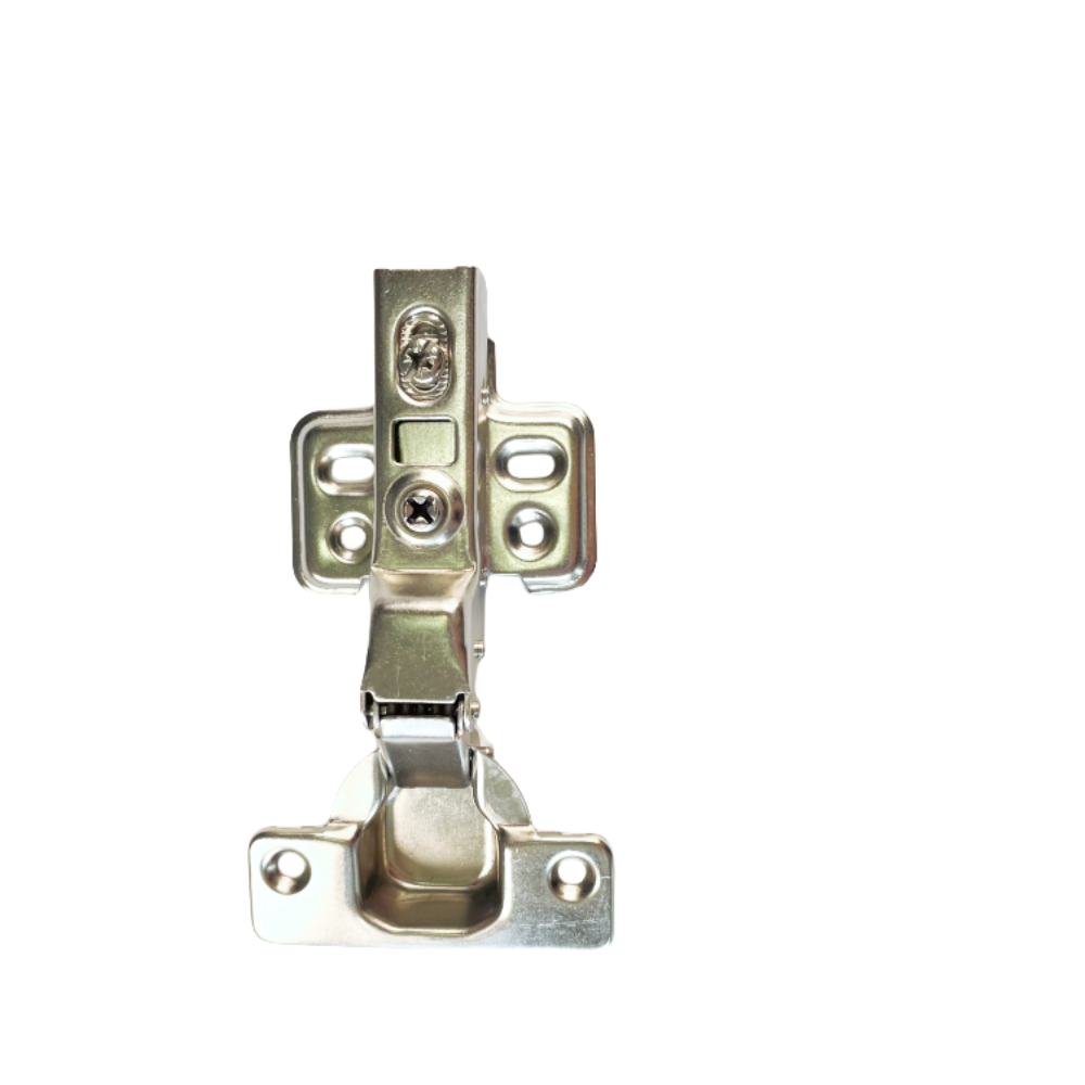 BEEDS Hydraulic Soft-Close Cabinet Hinges (Size 15 / Full Overlay) - Heavy-Duty Nickel Plated Steel - Screw-On Installation