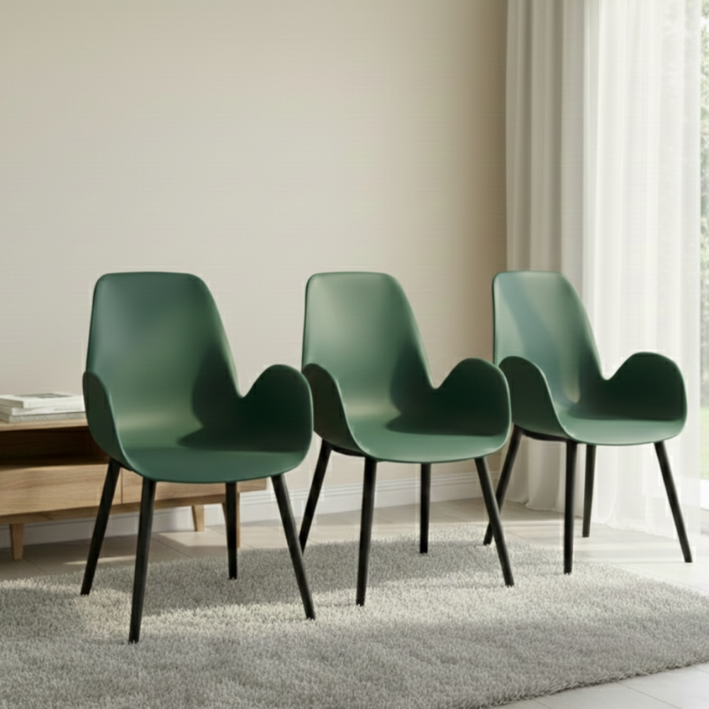 BEEDS Chair 2033 Modern Designer Dining Chair with Ergonomic Seat & Metal Legs | Stylish Chair for Home, Cafe, Restaurant, Office & Hotel Use