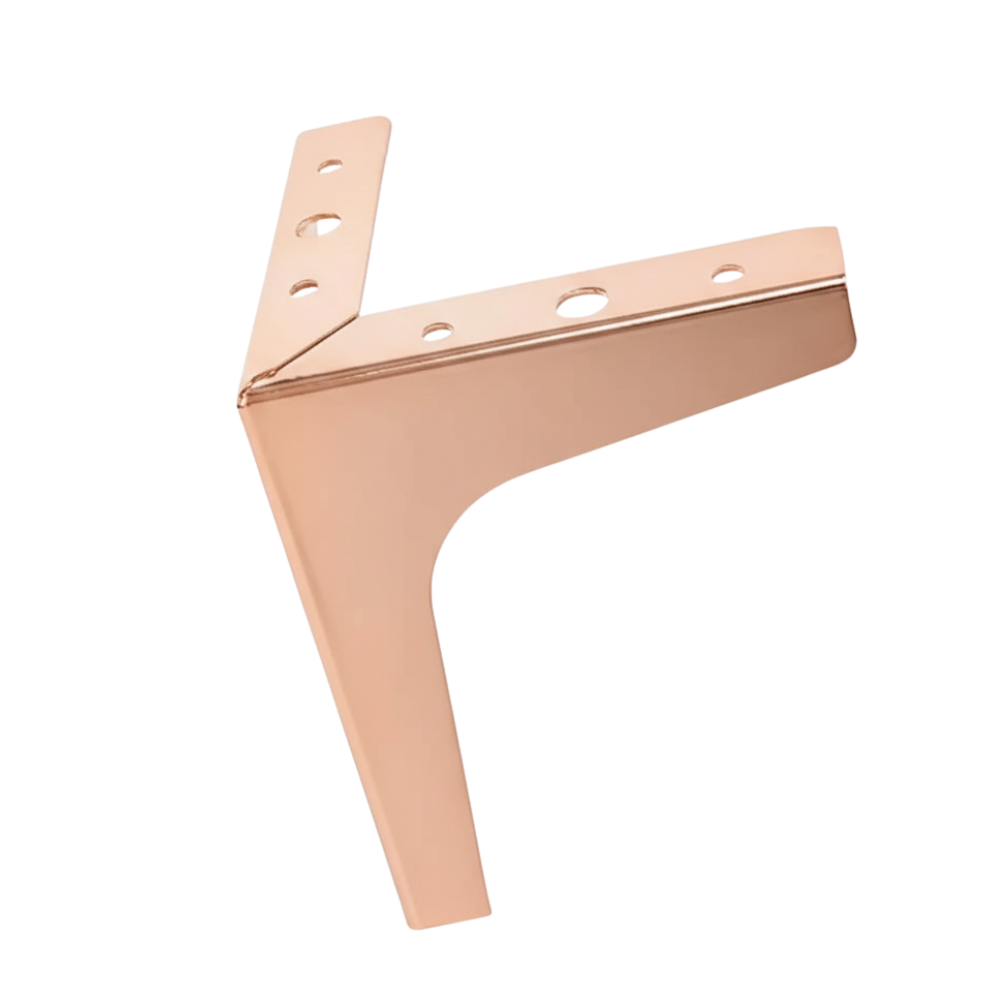 BEEDS Rose Gold T Shape Furniture Legs 4 Inch (10 CM) – Premium Metal Sofa, Cabinet & Bed Legs with Strong Load Capacity, Modern Designer Support Legs (Set of 4)