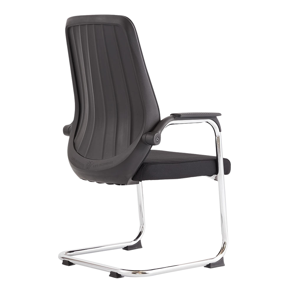 BEEDS Visitor Chair 306V with Cushioned Seat & Back, Chrome Cantilever Frame, Fixed Armrests | Office Reception, Conference & Waiting Room Chair