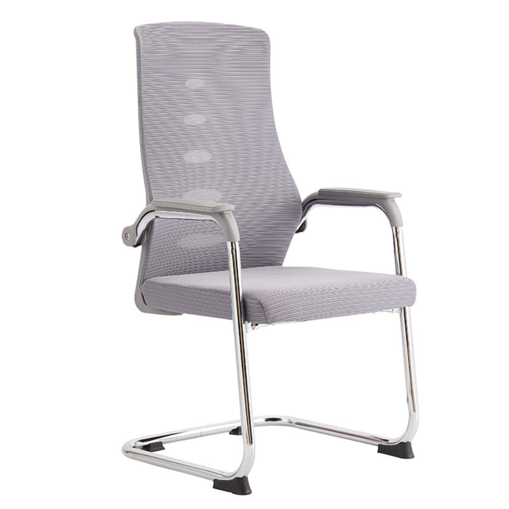 BEEDS Visitor Chair 311V Ergonomic Office Visitor Chair with Cushioned Seat & Breathable Back | Chrome Cantilever Frame, Fixed Armrests for Reception & Conference Use