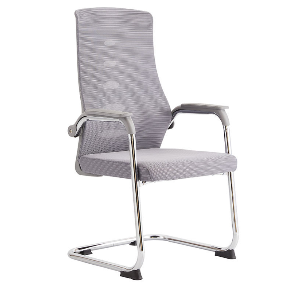 BEEDS Visitor Chair 311V Ergonomic Office Visitor Chair with Cushioned Seat & Breathable Back | Chrome Cantilever Frame, Fixed Armrests for Reception & Conference Use