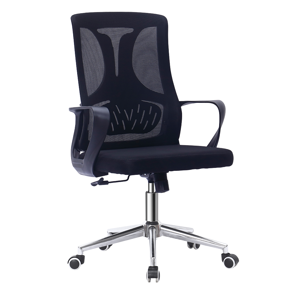 Beeds Revolving Chair 316 Ergonomic Mesh Office Chair with Breathable Back, Cushioned Seat & Smooth Castors