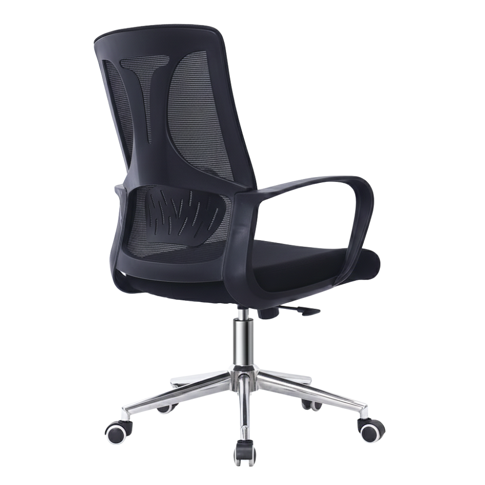 Beeds Revolving Chair 316 Ergonomic Mesh Office Chair with Breathable Back, Cushioned Seat & Smooth Castors