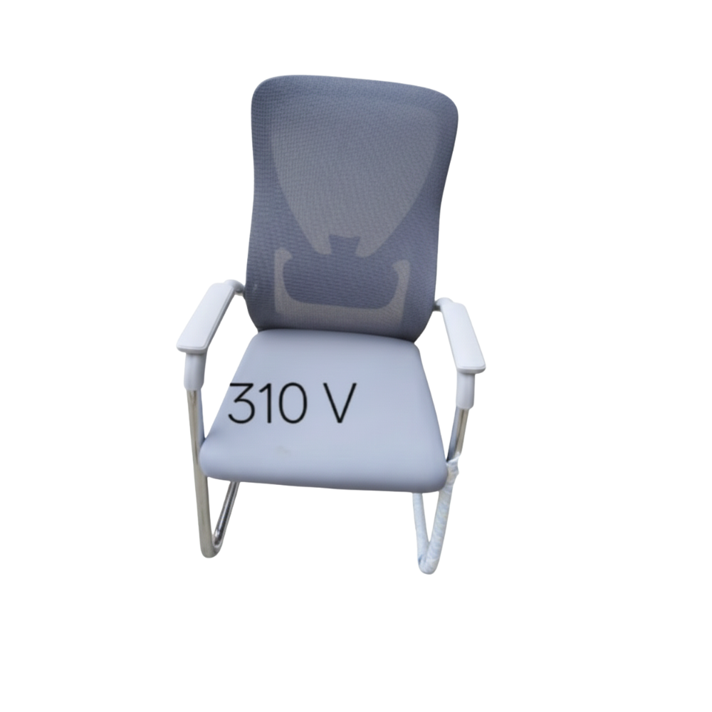 Visitor Chair 310V Ergonomic Office Visitor Chair with Breathable Mesh Back & Cushioned Seat | Strong Metal Frame, Fixed Armrests | Ideal for Reception & Conference Areas