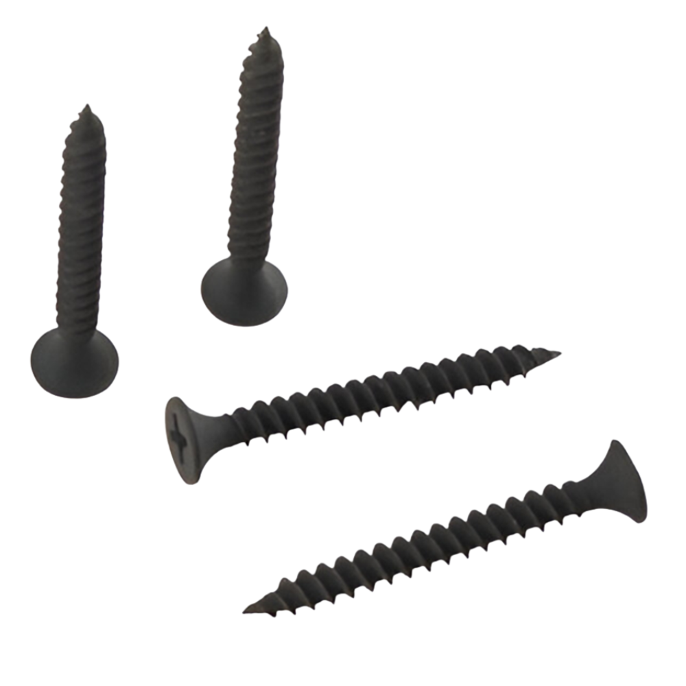 BEEDS Heavy-Duty Black Phosphate Drywall Screws 6 no. Coarse Thread, Bugle Head, Self-Tapping Fasteners for Gypsum Board & Wood Per Kg