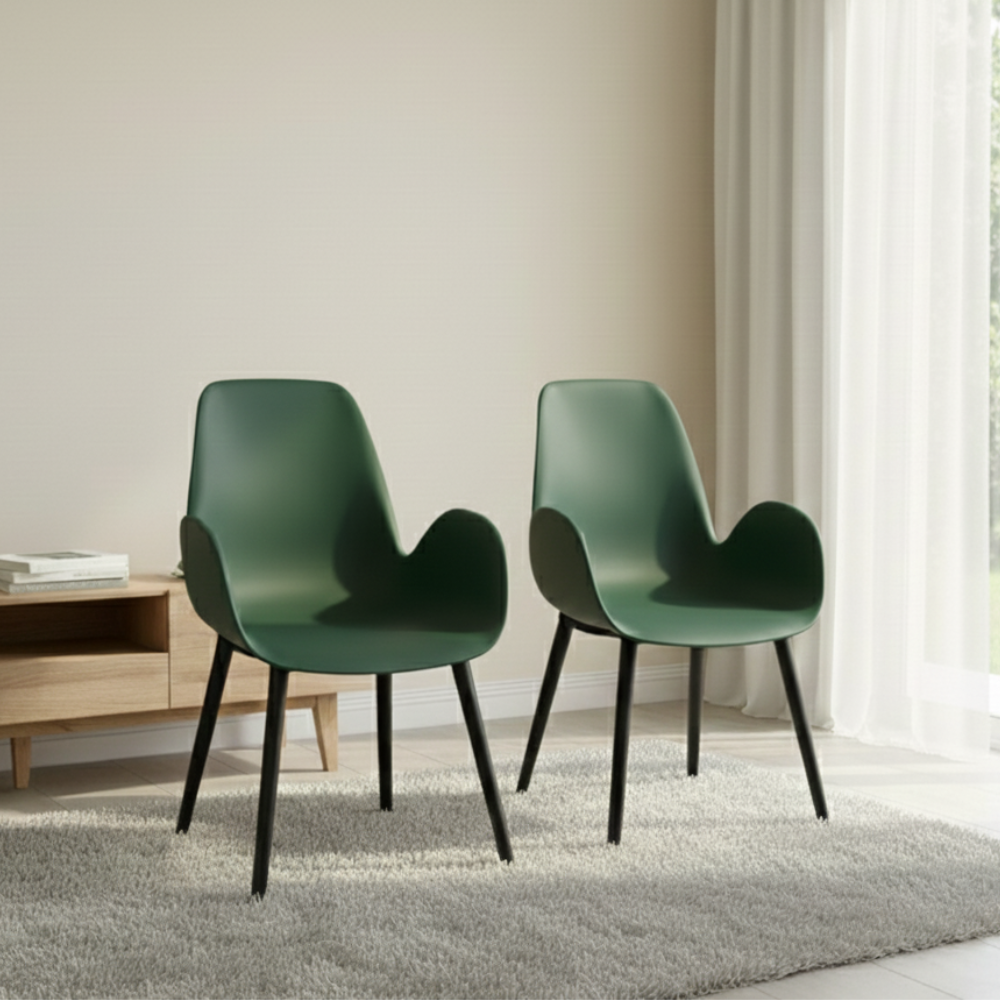 BEEDS Chair 2033 Modern Designer Dining Chair with Ergonomic Seat & Metal Legs | Stylish Chair for Home, Cafe, Restaurant, Office & Hotel Use