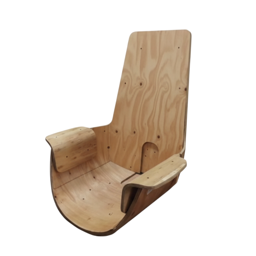 RSE MDF Board Chair Frame 821 | Ergonomic Curved Design | Strong MDF Structure | Upholstery Ready Chair Base for Office & Commercial Use