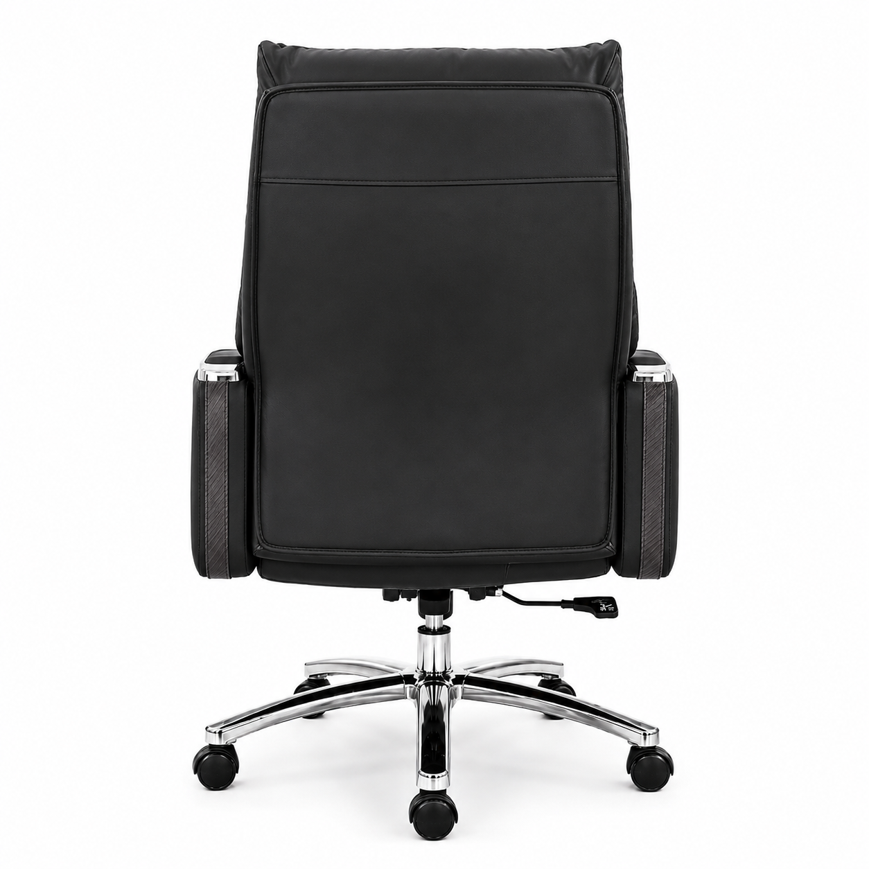 A83 Premium High Back Executive Office Chair | Black Cushioned Reclining Chair with Footrest & Chrome Base