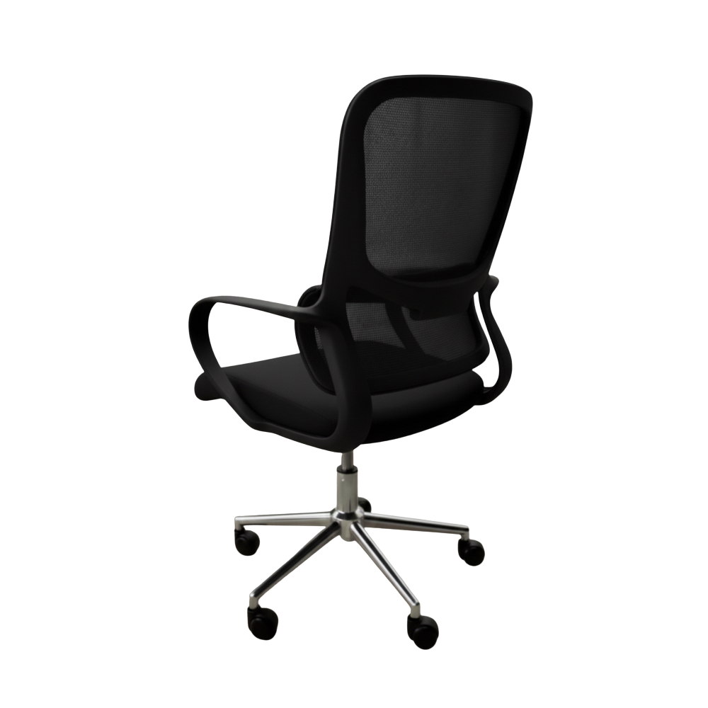 Beeds Revolving Office Chair Ergonomic Mesh Back Chair with Adjustable Height, Chrome Base & Smooth Wheels