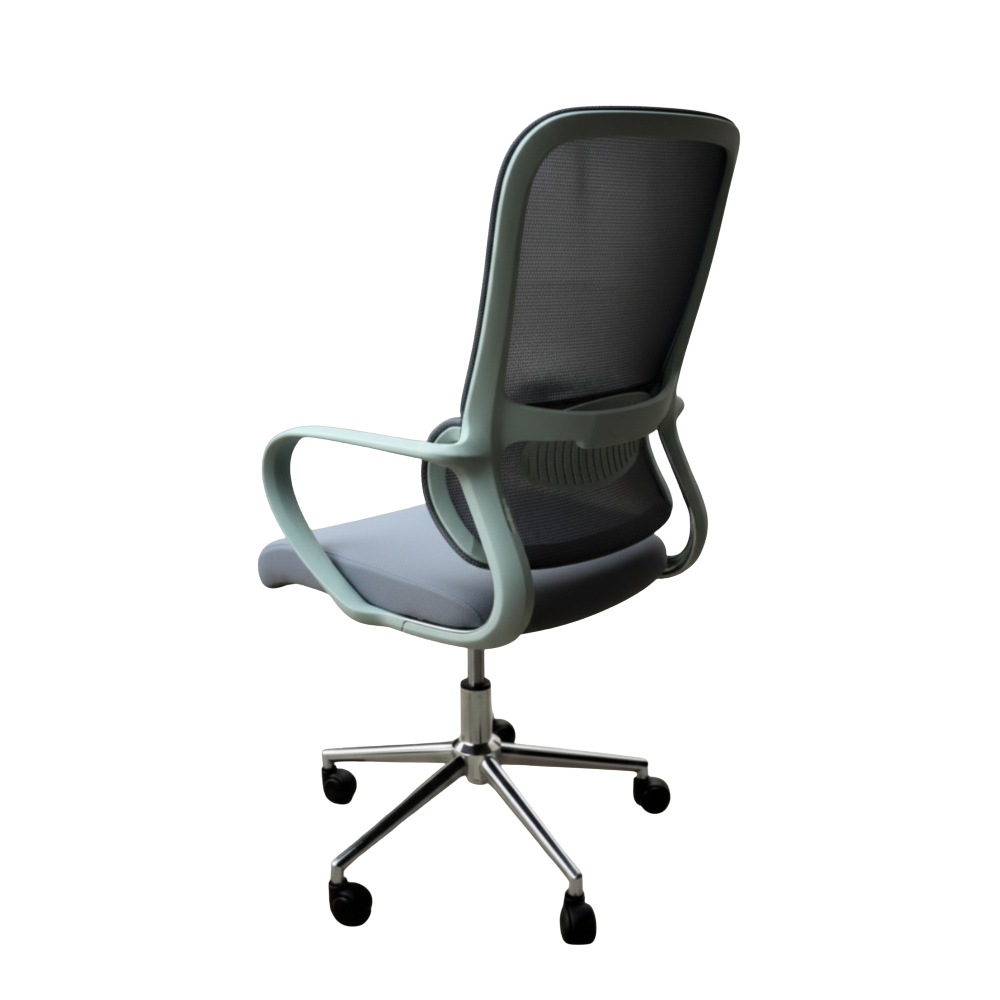 Beeds Revolving Office Chair Ergonomic Mesh Back Chair with Adjustable Height, Chrome Base & Smooth Wheels