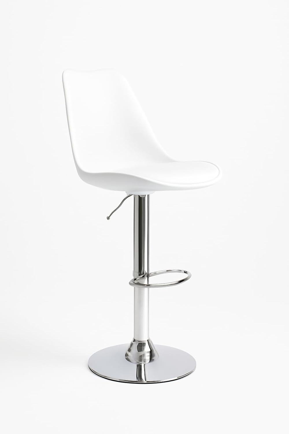 RSE Rapid Bar Stool Adjustable Height with Footrest, Modern Design, Smooth Chrome Base, Comfortable Seat, Perfect for Kitchen, Home, and Commercial Use