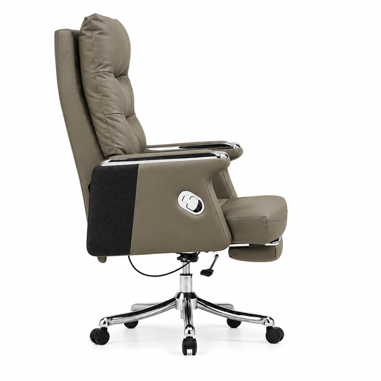 A88 Premium High Back Executive Office Chair | Cushioned Reclining Chair with Footrest & Chrome Base