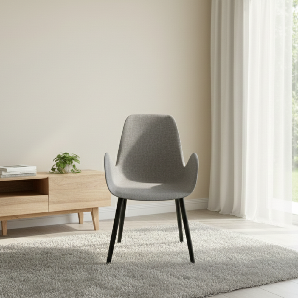 BEEDS Chair 2033 Modern Designer Dining Chair with Ergonomic Seat & Metal Legs | Stylish Chair for Home, Cafe, Restaurant, Office & Hotel Use