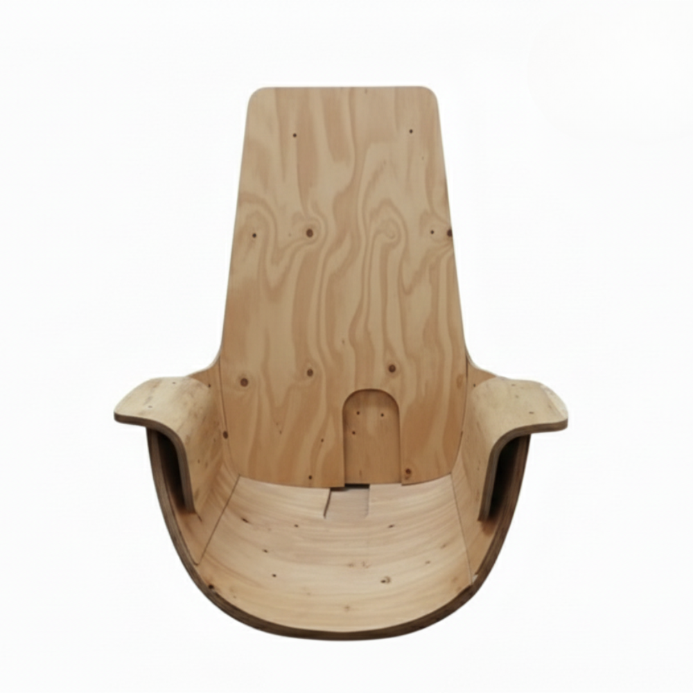 RSE MDF Board Chair Frame 821 | Ergonomic Curved Design | Strong MDF Structure | Upholstery Ready Chair Base for Office & Commercial Use