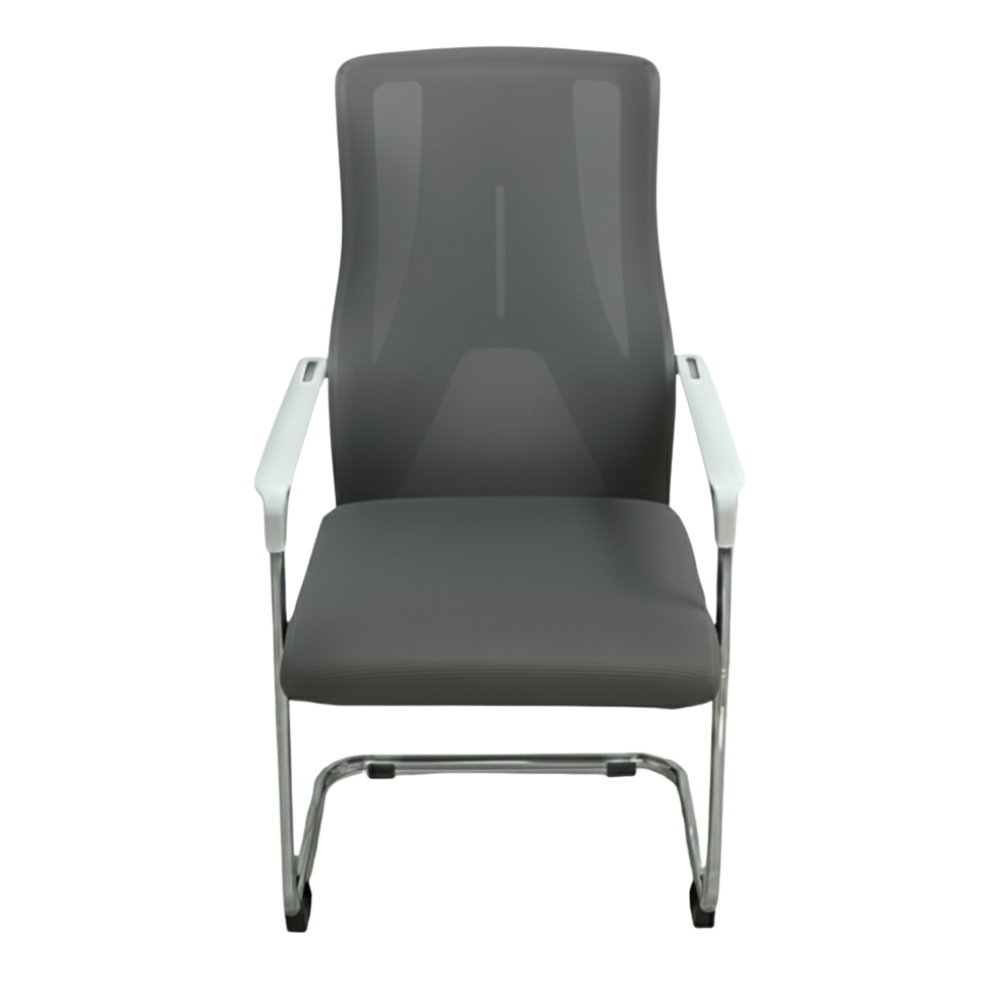 BEEDS Visitor Chair 798V Mesh Back Office Chair with Cushioned Seat & Metal Legs (Black)