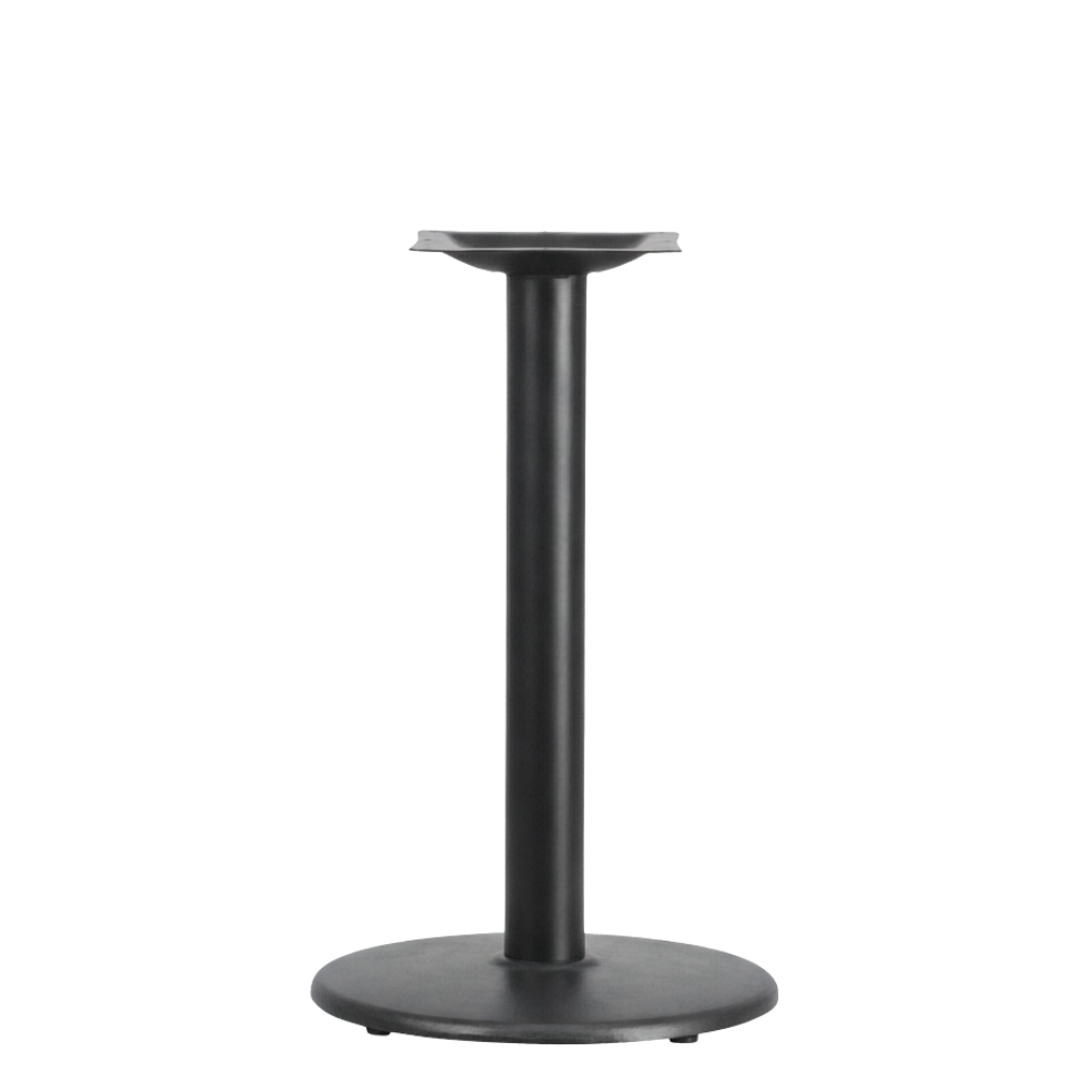 Beeds  C025 Commercial Fixed Height Round Table Base  Black Cast Metal Pedestal Support for Cafe, Bistro, and Dining Tables