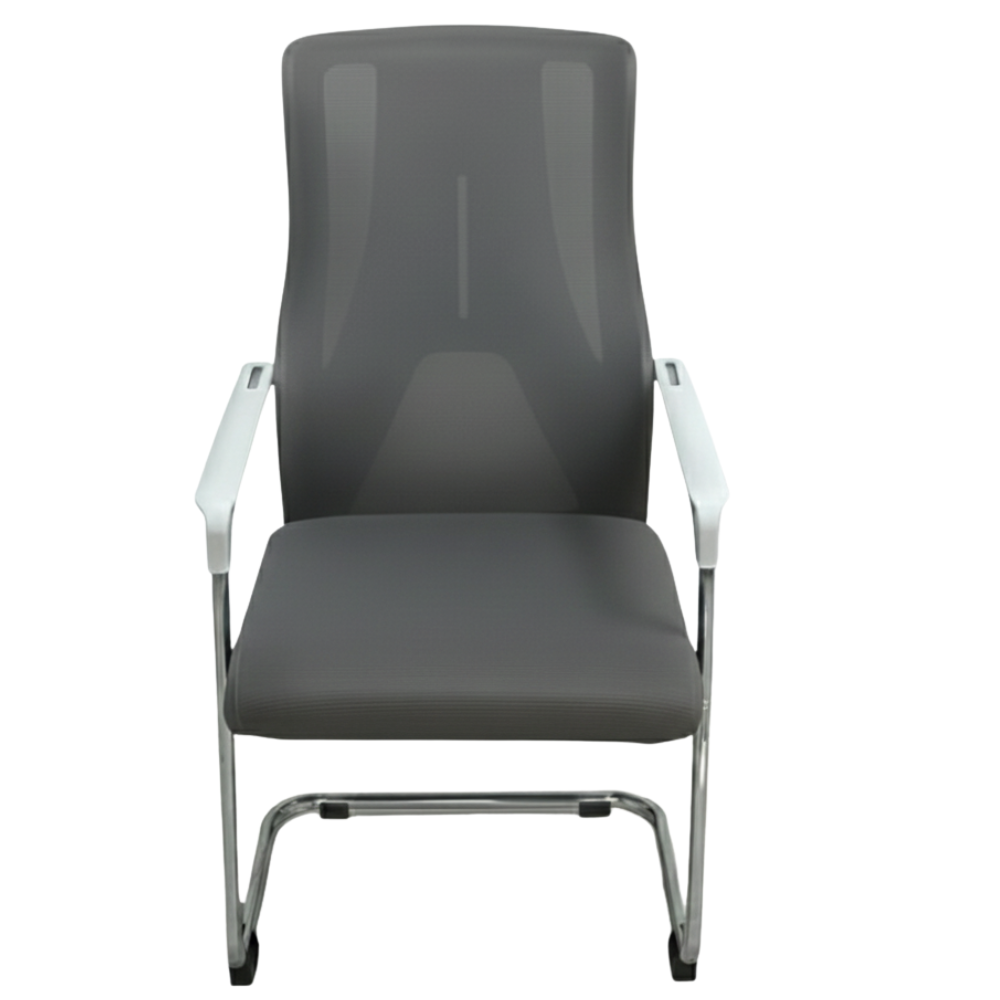 BEEDS Visitor Chair 798V Mesh Back Office Chair with Cushioned Seat & Metal Legs (Black)