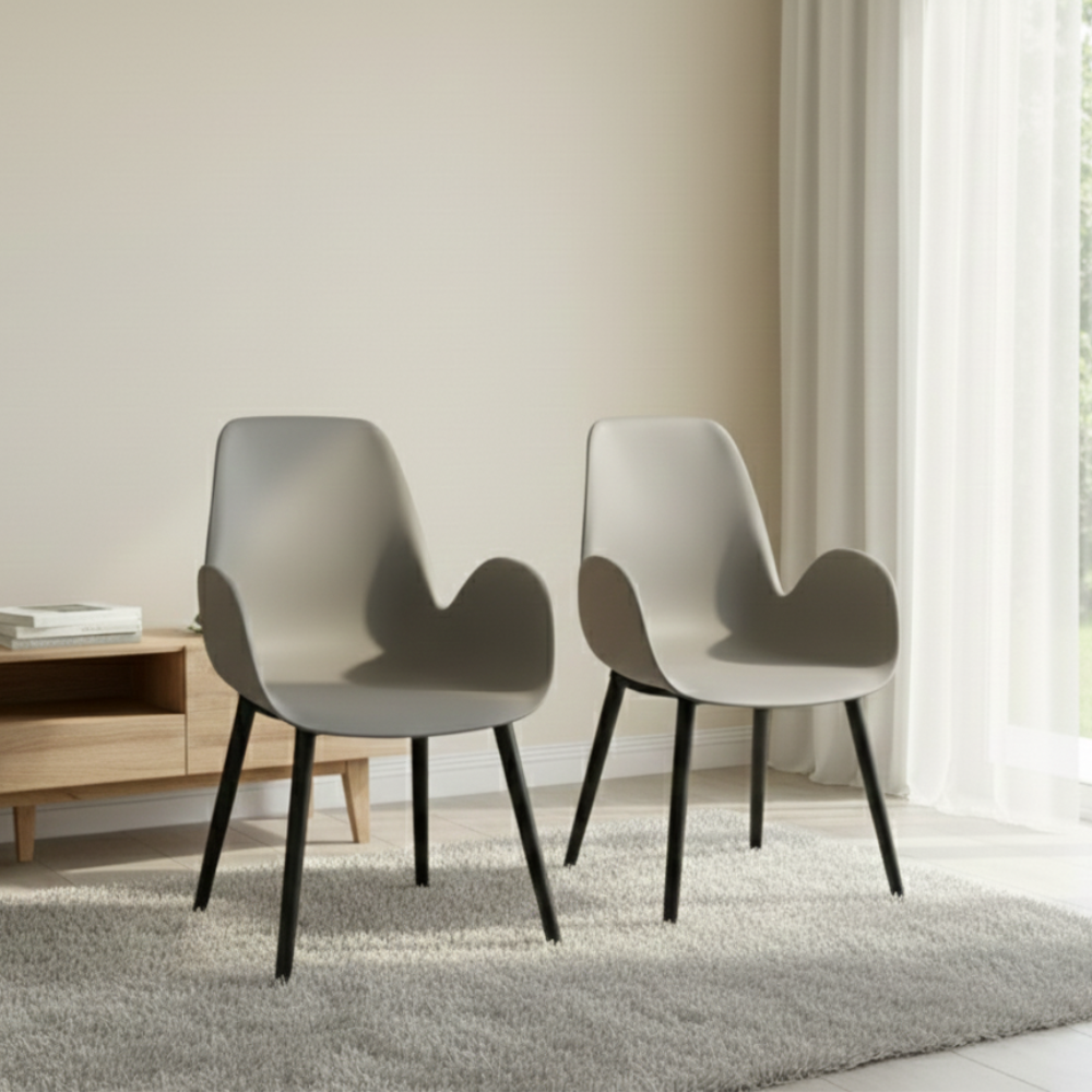 BEEDS Chair 2033 Modern Designer Dining Chair with Ergonomic Seat & Metal Legs | Stylish Chair for Home, Cafe, Restaurant, Office & Hotel Use