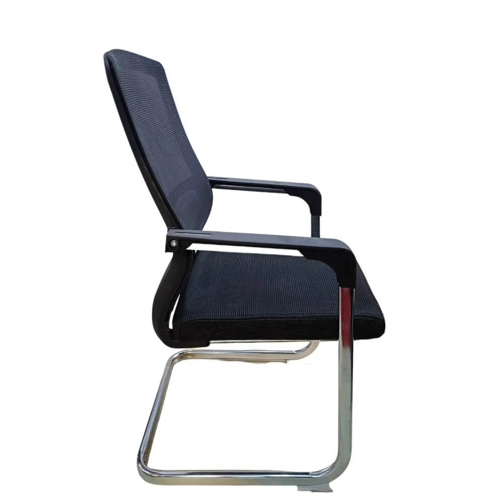 RSE 822V Visitor Chair with Mesh Back and Padded Seat Comfortable Ergonomic Office Seating with Armrest Stylish Durable Lightweight for Workspaces