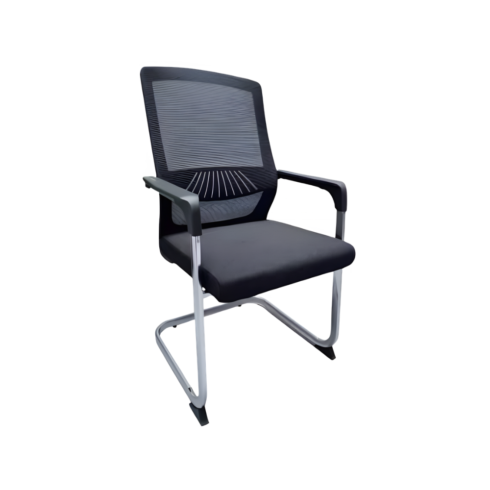 RSE 822V Visitor Chair with Mesh Back and Padded Seat Comfortable Ergonomic Office Seating with Armrest Stylish Durable Lightweight for Workspaces