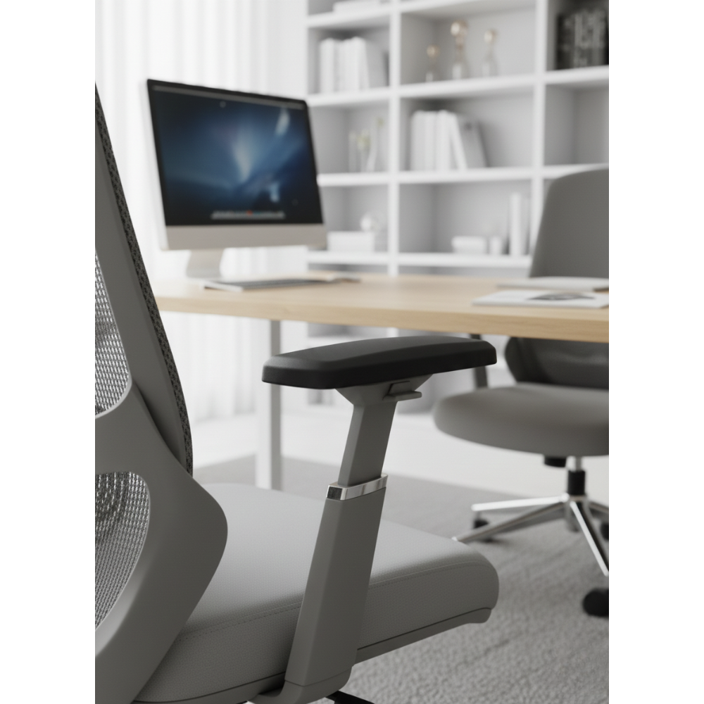BEEDS Revolving Chair 8803 High Back Ergonomic Mesh Office Chair with Adjustable Headrest, Lumbar Support & Swivel Base