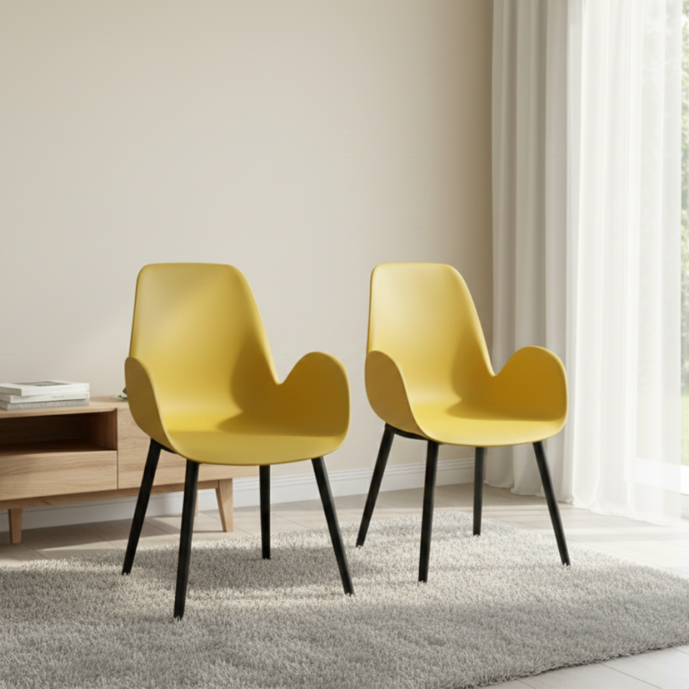 BEEDS Chair 2033 Modern Designer Dining Chair with Ergonomic Seat & Metal Legs | Stylish Chair for Home, Cafe, Restaurant, Office & Hotel Use