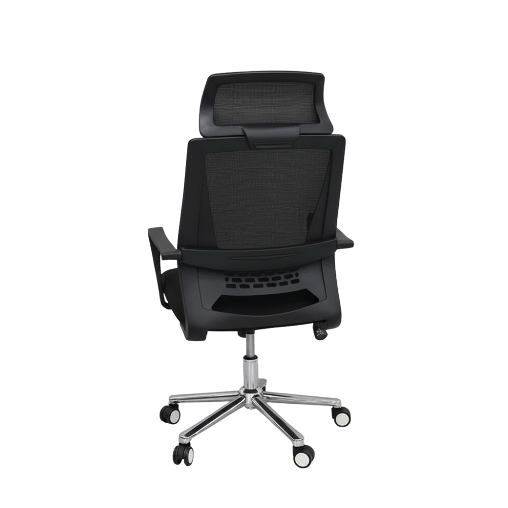 Beeds Revolving Office Chair 9009 with High Back Mesh Design, Adjustable Height, Cushioned Seat & Smooth Caster Wheels